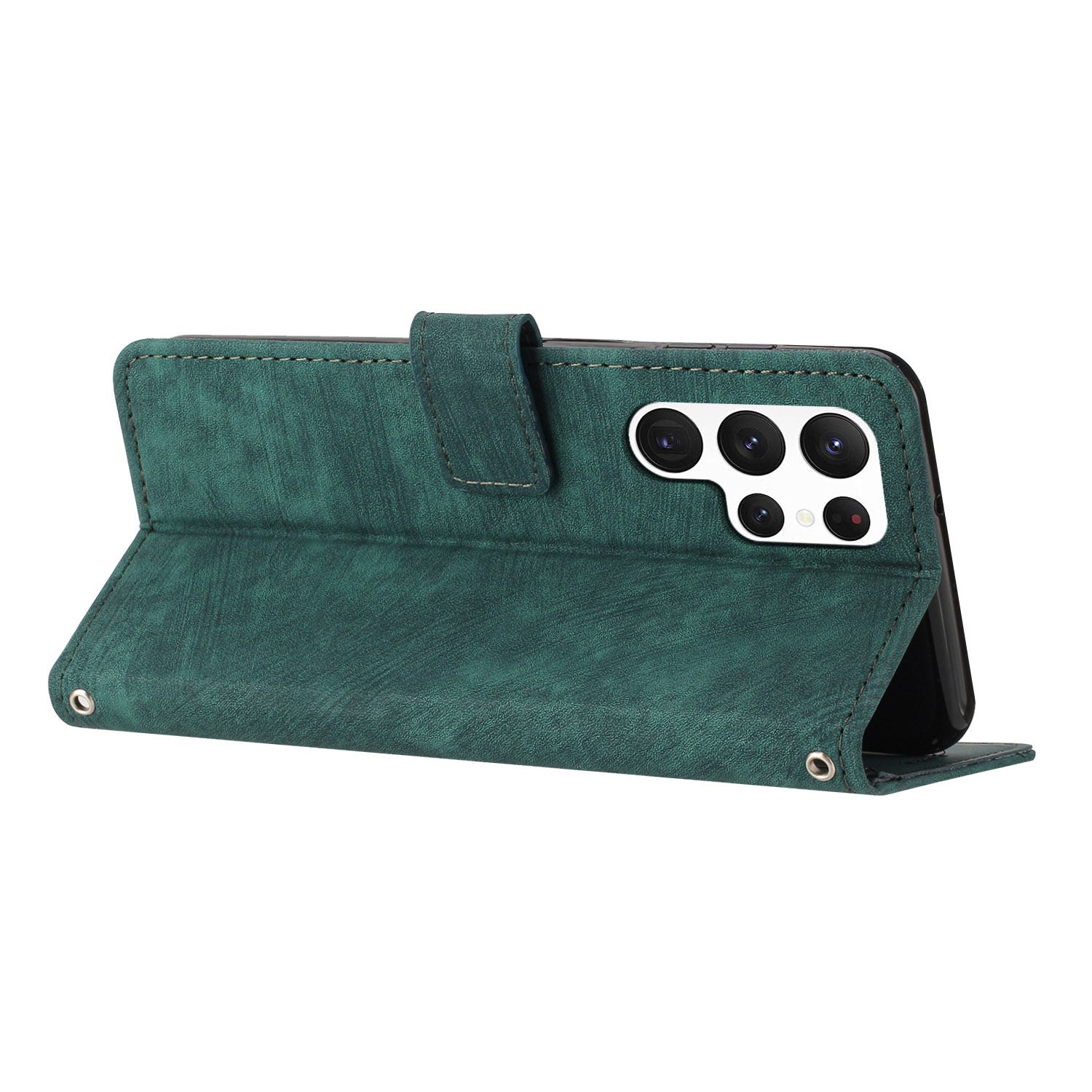 For Samsung Galaxy S22 Ultra 5G Anti-Drop Phone Case Skin-Touch Lines Imprinted PU Leather Wallet Cover For Samsung Galaxy S22 Ultra 5G Anti-Drop Phone Case Skin-Touch Lines Imprinted PU Leather Wallet Cover